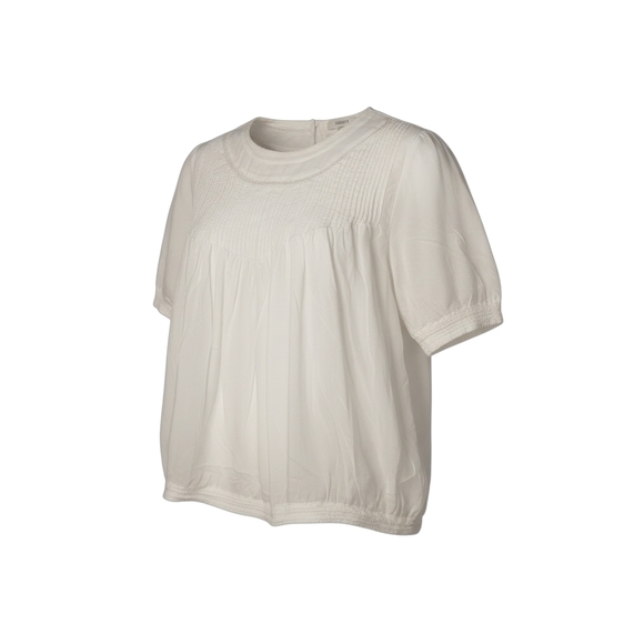 Wilfred Tops - Wilfred Ivory Peasant-Style Blouse - Small